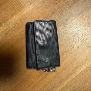 Louis Vuitton Black Epi Leather key pouch